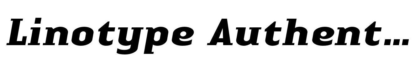 Linotype Authentic Small Serif Bold Italic